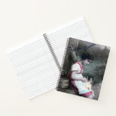 Bonne Année  meisje met pop Notitieboek (Binnen)