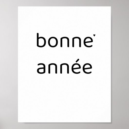 Bonne année - minimalistic typography poster (Voorkant)