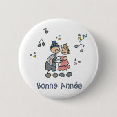 Bonne Annee Ronde Button 5,7 Cm (Voorkant)
