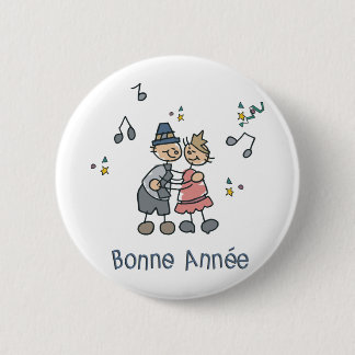 Bonne Annee Ronde Button 5,7 Cm