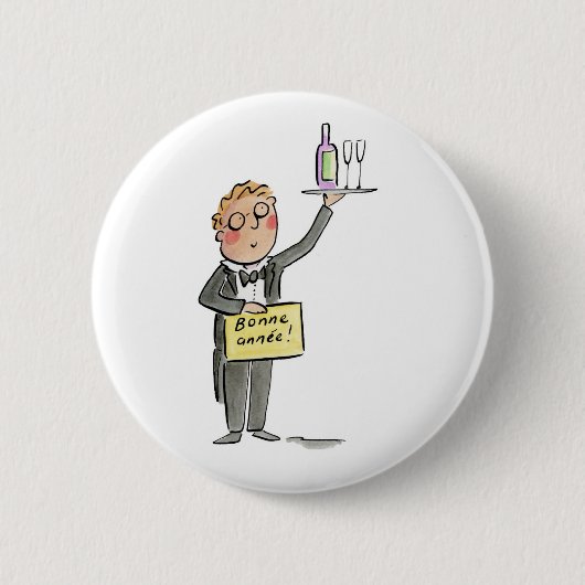 Bonne Annee Ronde Button 5,7 Cm (Voorkant)