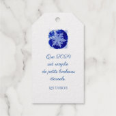 Bonne Annee - sneeuwvlok - 2022 zilver Cadeaulabels (Achterkant)