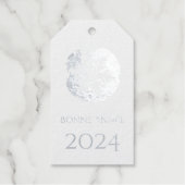 Bonne Annee - sneeuwvlok - 2022 zilver Cadeaulabels (Voorkant)