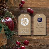 Bonne Annee - sneeuwvlok - 2022 zilver Cadeaulabels