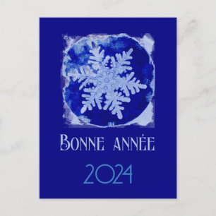 Bonne Annee - sneeuwvlok - 2024 Feestdagenkaart