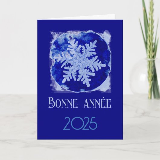 Bonne Annee - sneeuwvlok - 2025 Vakantie Kaart (Voorkant)