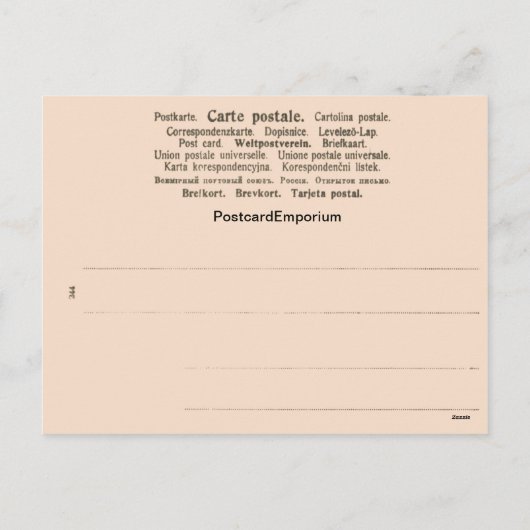 Bonne Annee, Vintage Franse Nieuwjaarskaart Feestdagenkaart (Achterkant)