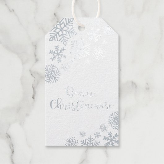 Bonne Christmeusse, Cajun Kerstmis, Elegant Cadeaulabels (Voorkant)