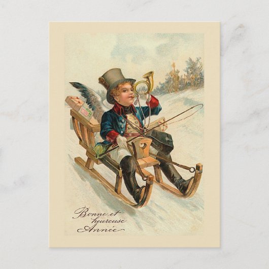 "Bonne et heureuse Anne" Nieuwjaarskaart Feestdagenkaart (Voorkant)