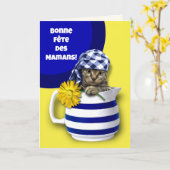 Bonne Fête des Mamans. Moederdag in het Frans Kaart (Gele Bloem)