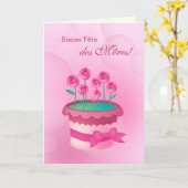 Bonne Fête des Mères Moederdag Kaart in het Frans (Gele Bloem)