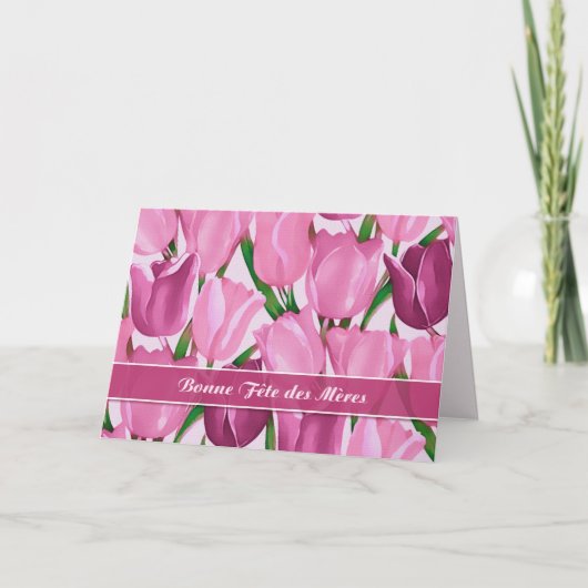 Bonne Fête des Mères Moederdag Kaart in het Frans (Voorkant)