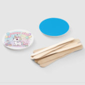 bonne fête licorne  handwaaier (Niet-gemonteerd)