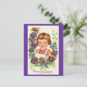 Bonne Fete Maman,  Franse Moederdag Briefkaart (Staand voorkant)