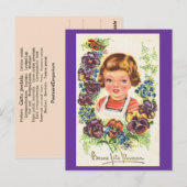 Bonne Fete Maman,  Franse Moederdag Briefkaart (Voorkant / Achterkant)