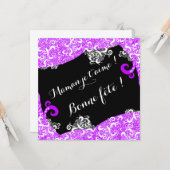 Bonne fête maman - Motief dentelle Kaart (Voorkant / Achterkant in situ)