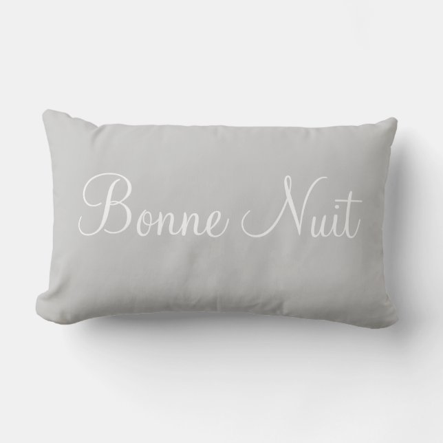 Bonne Nuit Bonjour Decorative Bedroom Accent Kussen (Voorkant)