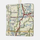 Bonners Ferry ID  Map Keramisch Ornament (Links)