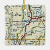 Bonners Ferry ID  Map Keramisch Ornament (Voorkant)