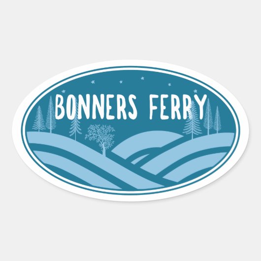Bonners Ferry Idaho Buitenshuis Ovale Sticker (Voorkant)