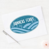 Bonners Ferry Idaho Buitenshuis Ovale Sticker (Envelop)