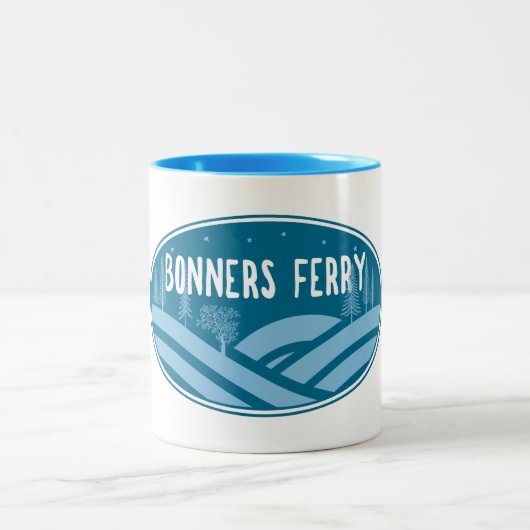 Bonners Ferry Idaho Buitenshuis Tweekleurige Koffiemok (Center)