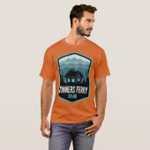 Bonners Ferry Idaho Mountain Town Cabin T-shirt (Voorkant volledig)