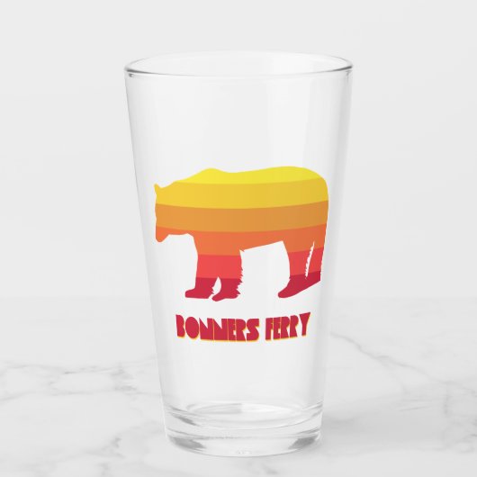 Bonners Ferry Idaho Rainbow Beer Glas (Voorkant)