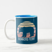 Bonners Ferry Idaho Retro Beer Tweekleurige Koffiemok (Links)