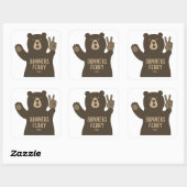 Bonners Ferry Idaho Vredesbeer Vierkante Sticker (Vel)