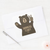 Bonners Ferry Idaho Vredesbeer Vierkante Sticker (Envelop)