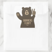 Bonners Ferry Idaho Vredesbeer Vierkante Sticker (Tas)