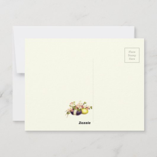 Bonnes Pâques -  paaseieren Feestdagenkaart (Achterkant)