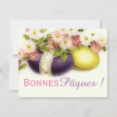 Bonnes Pâques -  paaseieren Feestdagenkaart (Voorkant)