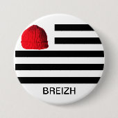 BONNET ROUGE RONDE BUTTON 7,6 CM (Voorkant)