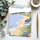 Bonnet Shores | Rhode Island Beach Waterverf Briefkaart