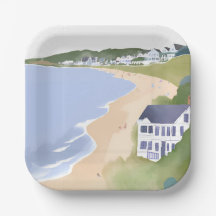 Bonnet Shores | Rhode Island Strand Aquarel