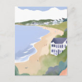Bonnet Shores | Rhode Island Strand Watercolor Briefkaart (Voorkant)