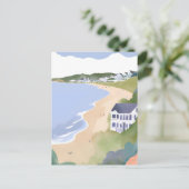 Bonnet Shores | Rhode Island Strand Watercolor Briefkaart (Staand voorkant)