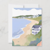 Bonnet Shores | Rhode Island Strand Watercolor Kaa (Voorkant)