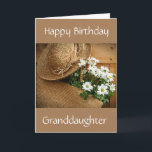 ** BONNETT/DAISIES BIRTHDAAG VOOR GRANDDAUGHTER KAART<br><div class="desc">WAT IS EEN  MANIER OM TE ZEGGEN DAT JE MEERDERDAG OP JE **GRANDDAUGHTER**!! BEDANK DAT JE bij 1 van mijn 8 winkels bent gestopt!</div>