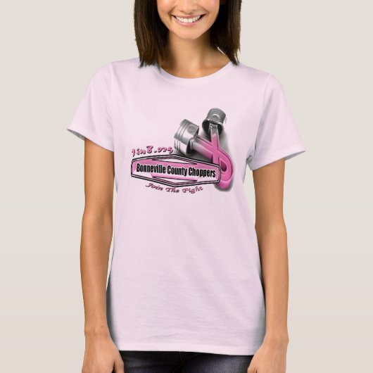 Bonneville County Chopper Breast Cancer Project T-shirt (Voorkant)