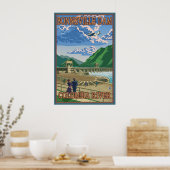 Bonneville Dam - Columbia River, OR Travel Poster (Keuken)