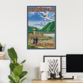 Bonneville Dam - Columbia River, OR Travel Poster (Thuiskantoor)