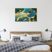 Bonneville Dam en Columbia Canvas Afdruk (Insitu (Slaapkamer))