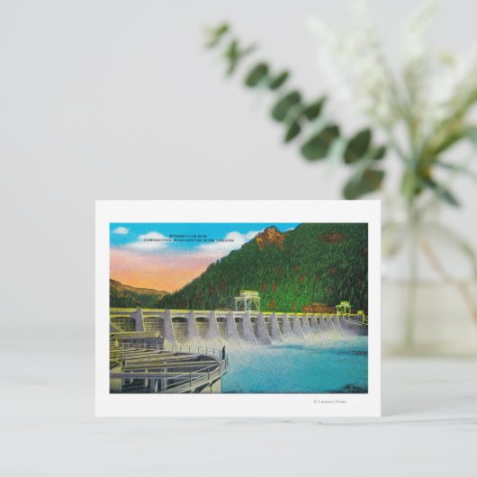 Bonneville Dam op Columbia River Briefkaart (Staand voorkant)