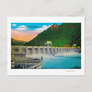 Bonneville Dam op Columbia River Briefkaart