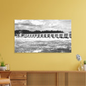 Bonneville Dam Uitzicht van de hoofdronddraaifoto Canvas Afdruk (Insitu (Woonkamer))