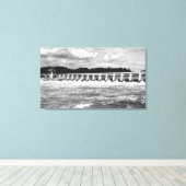 Bonneville Dam Uitzicht van de hoofdronddraaifoto Canvas Afdruk (Insitu (Houten vloer))