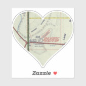 Bonneville Salt Flalts Map Sticker (Vel)